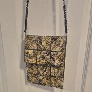 Handmade Mother Of Pearl & Natural Horn... Crossbody Bag